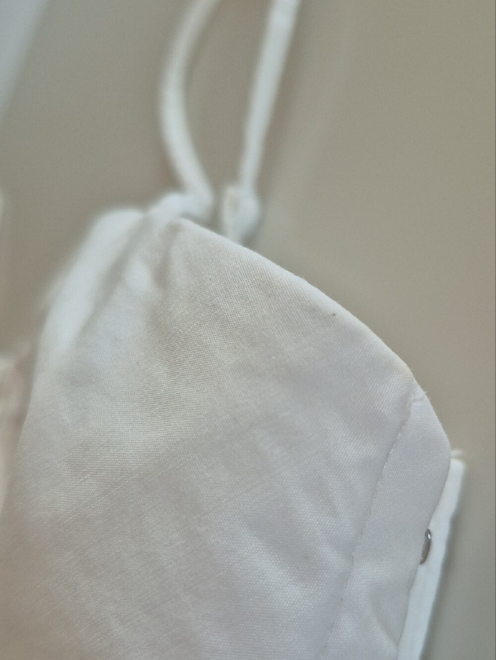 Jonathan Simkhai Cotton Pleated White Bustier Crop Cami Top, Size 4 - Picture 15 of 16